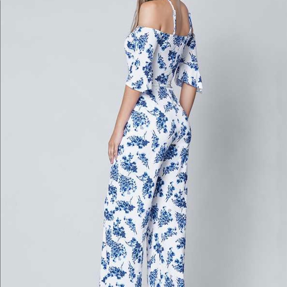 Adorable blue and white jumpsuit